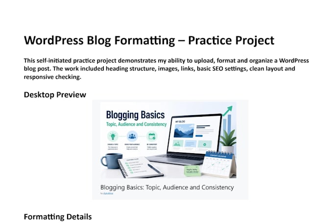 upload and format your wordpress blog posts